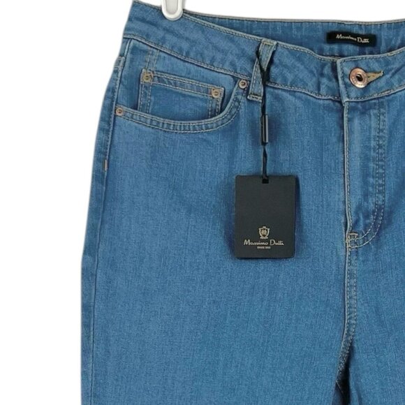 Mossimo Dutti Women's Blue Denim Jeans Size 8 Boot Cut High Rise Stretch NWT - Picture 5 of 13